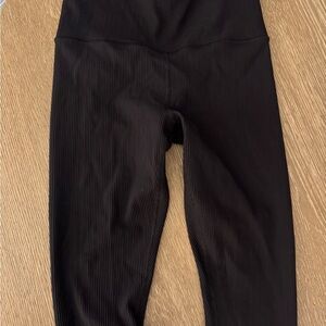 Women’s Athleta Black Ribbed Leggings